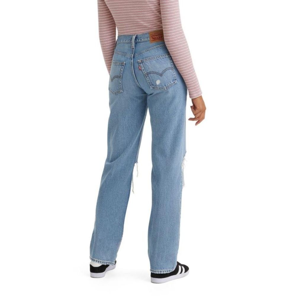 Levi's - Women's Plus High Rise Straight Relaxed Jea Light Indigo Worn In - Picture 4 of 4